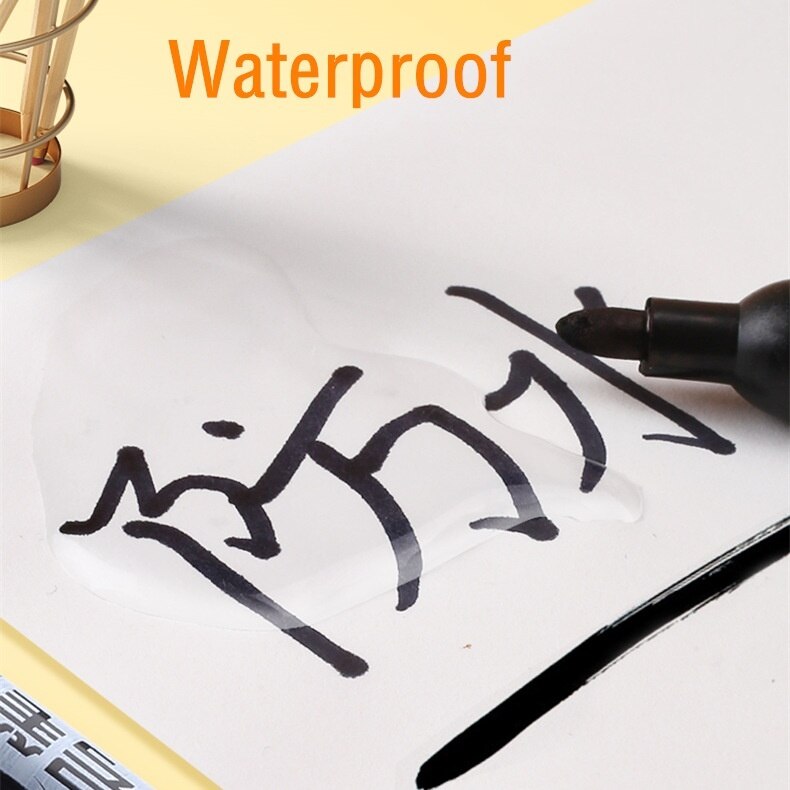 12 pcs Permanent Markers, Fine Point, Black/Red