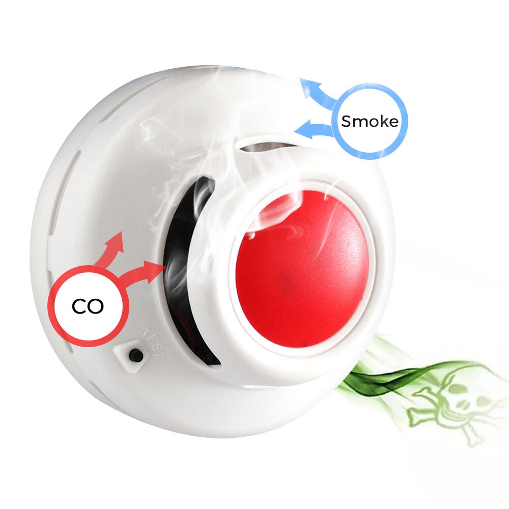 Household Independent Photoelectric Smoke Alarm Wireless Smoke Detector Fire Smoke Alarm Detector Home Security Protection: ACJ516Dx4