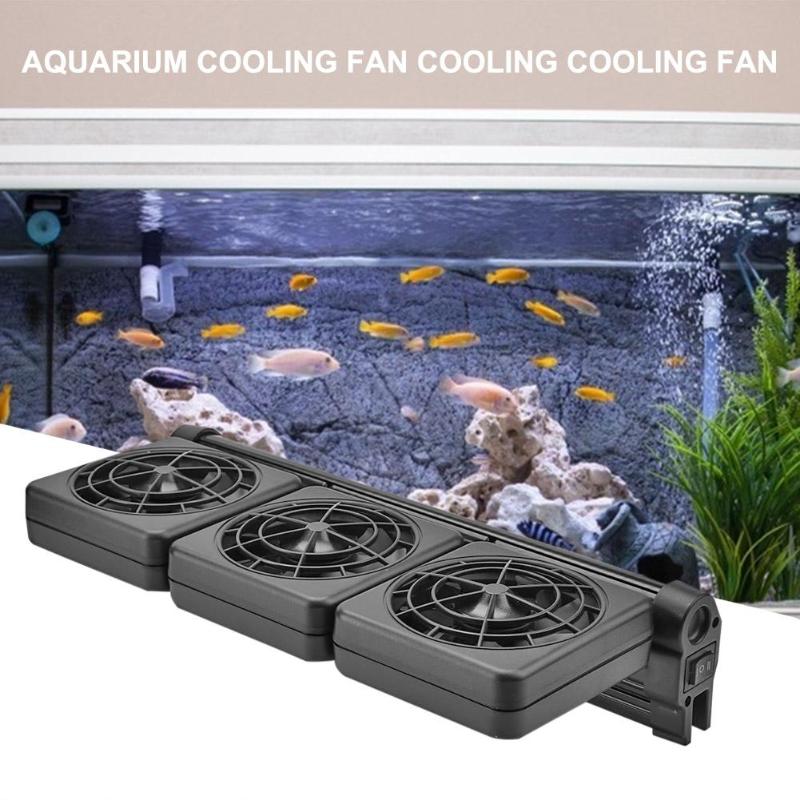 Akvarium kylfläkt tyst flervinklar temperaturkontroll akvarium vatten kyla nödvändiga temperaturreglering prylar