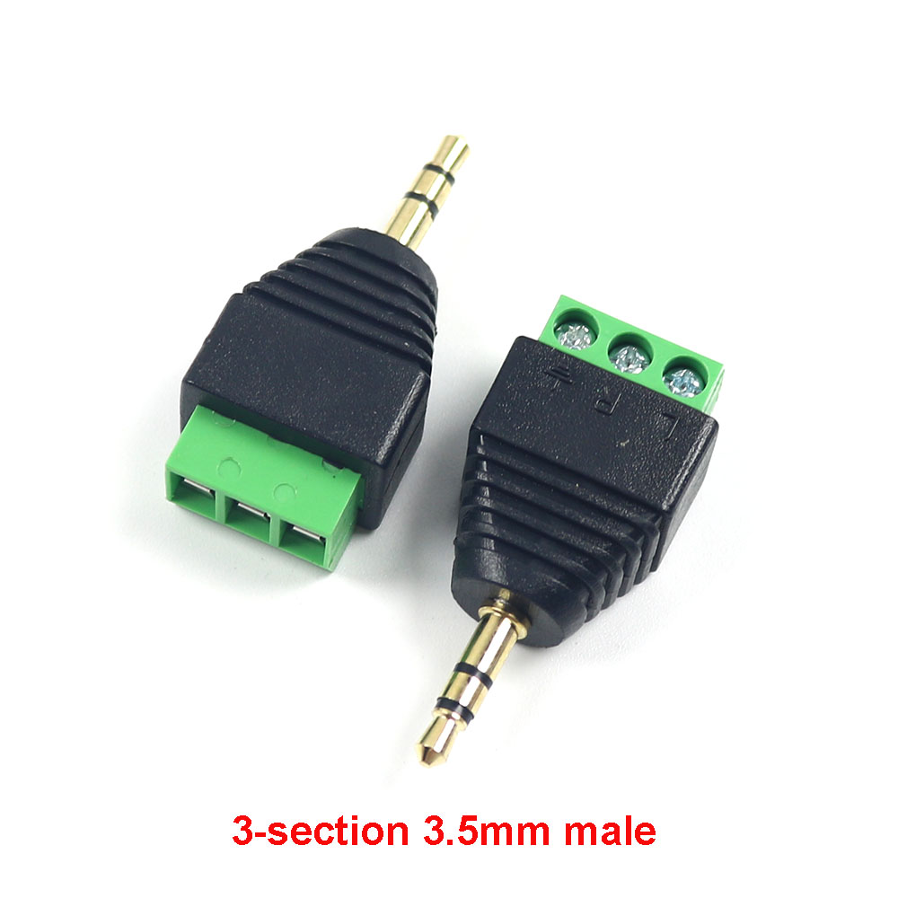 1-10 stuks 3.5mm 6.3mm jack connector stereo adapter 3.5mm RCA audio mono kanaal plug naar schroef terminal audio mono kanaal plug