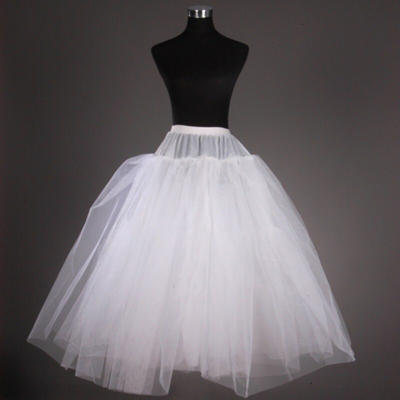 3 Layers Tulle Wedding Crinoline Petticoat without... – Grandado