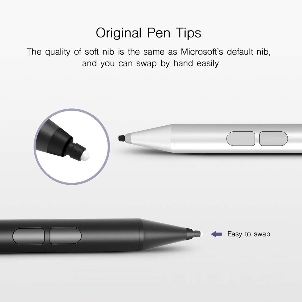Digital Pen Active Stylus Pen Compatible with Surface Pro 7/6/5/4/3, Surface Laptop 3 2 1, Surface Book 2/1, Surface Go/Go2
