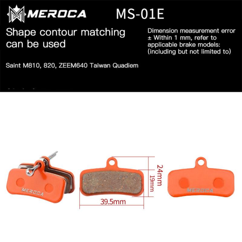 Pastillas de freno de bicicleta para BB5 M355 XT M446, piezas de bicicleta de montaña, pastillas de freno de disco orgánico de resina para ciclismo de carretera: MS-01E