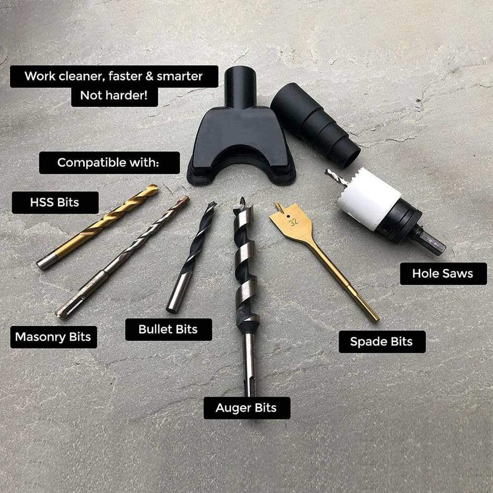 Hands-Free Dust Collector Universial Electric Drill Dust Vacuum Suction Collector Drill Dust Collector Household Tools