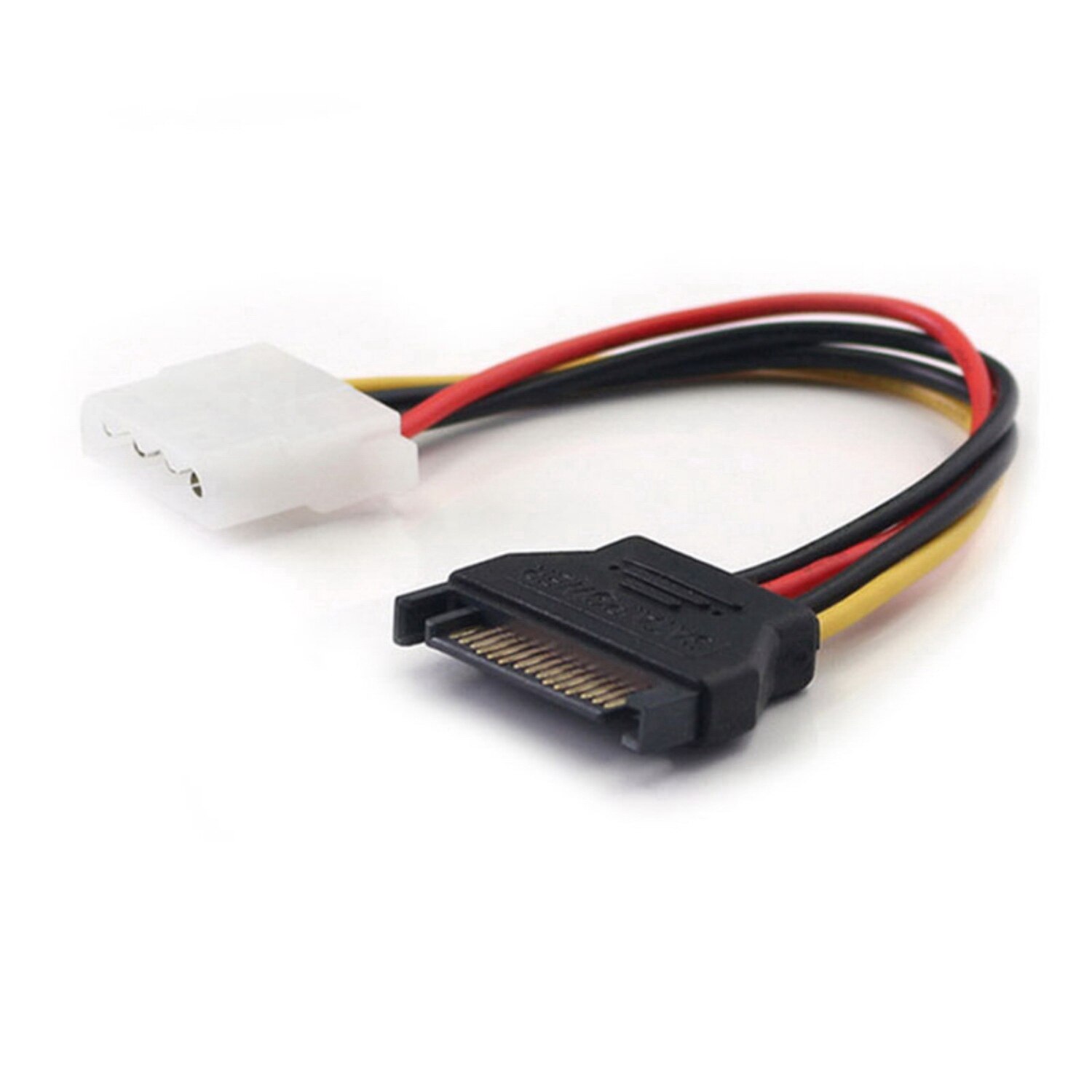 Ordinateur Molex 4 broches alimentation Y répartiteur câble et SATA alimentation femelle à Molex mâle adaptateur convertisseur câble, 6 pouces