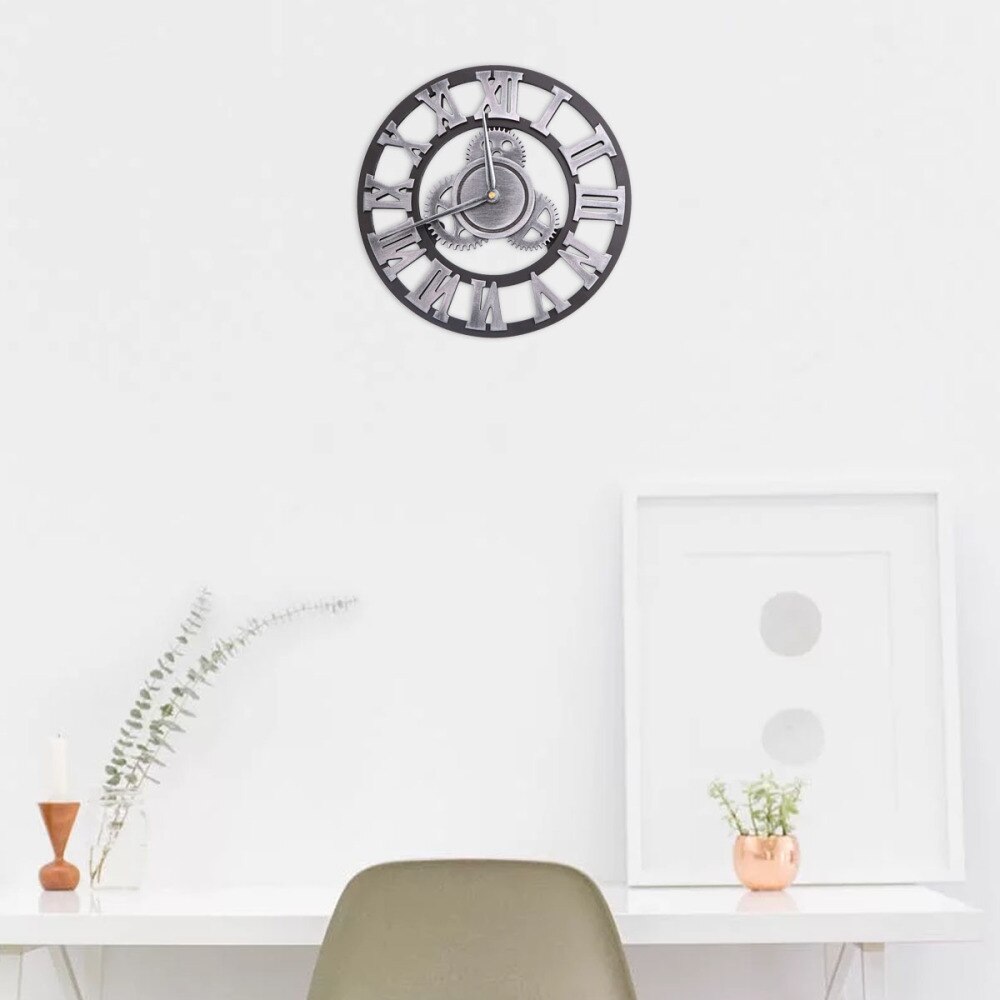 Industrial Gear Wall Clock Decorative Wall Clock Industrial Style Wall Clock wall hanging clock (Shipment without Battery)