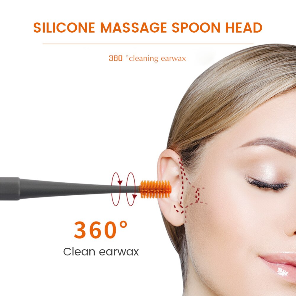 Silicone Ear Care Kit Earpick set Canal Cleaner Earwax Ears Cleaning Stick Tools Massage Removal Wax Earwax Ear Cleaner Spoon