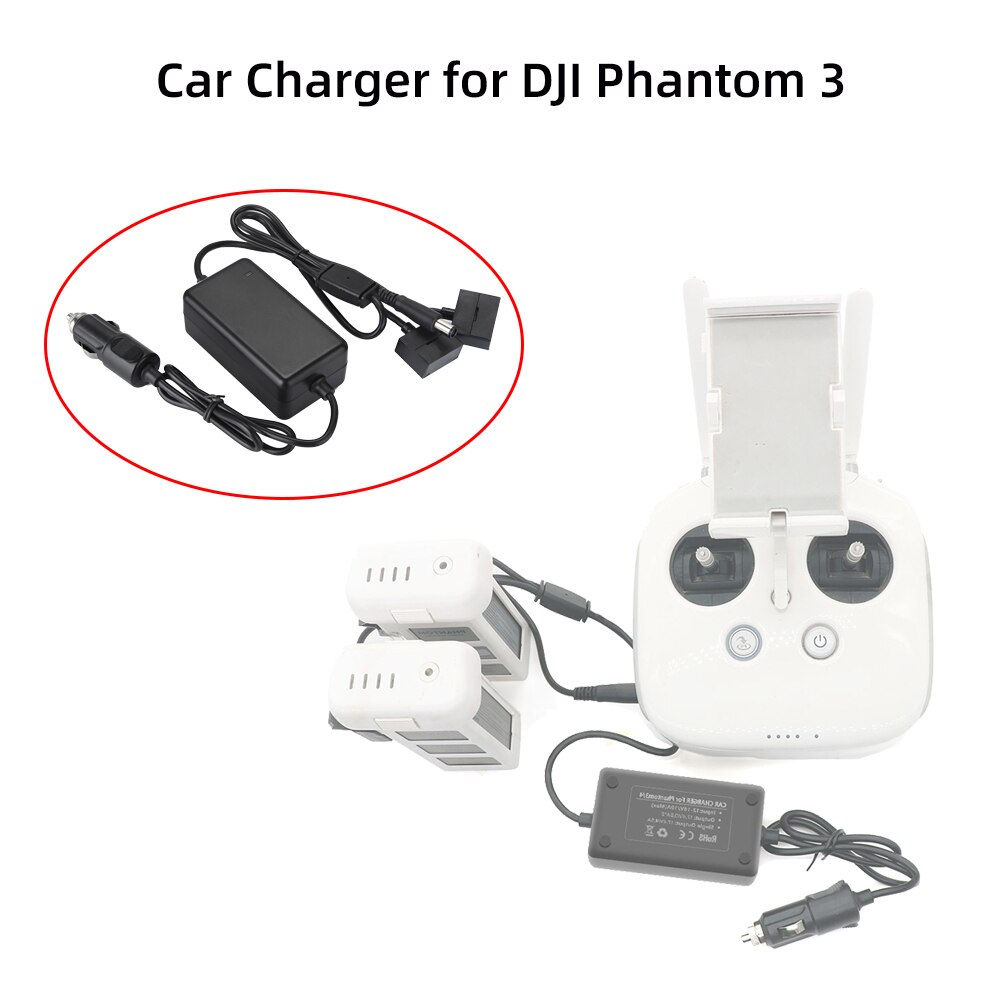 Outdoor Travel Car Charger Voor Dji Phantom 3 Drone Batterij Afstandsbediening Intelligente Opladen Voertuig Draagbare Oplader
