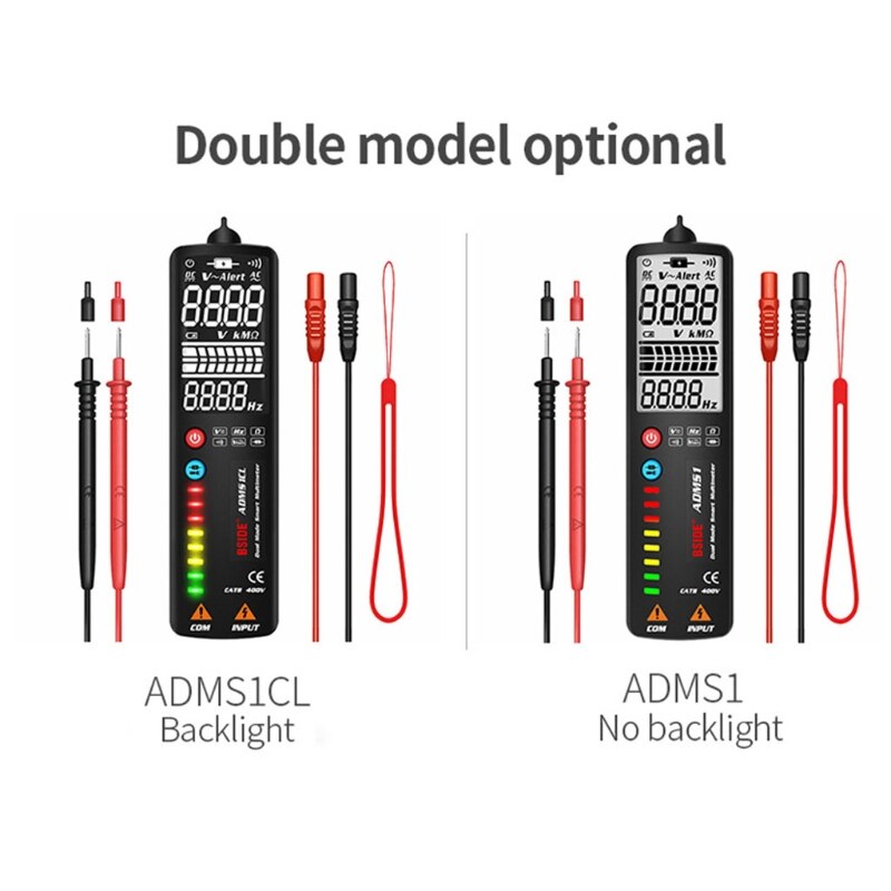ADMS1CL Dual Mode Smart Multimeter Resistance Tester LCD Digital Toughness Electric Intelligent Voltmeter Voltage Meter 649A