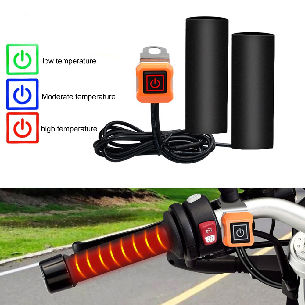 Universal Grip ATV Motorcycle Heated Grips Inserts Handlebar Winter Hand Warmers Heated grip Kit Pad Heater