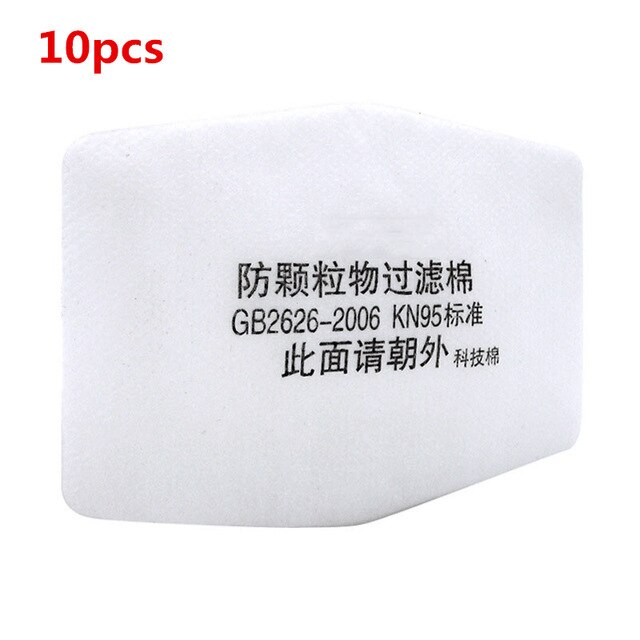 20Pcs Filter Stofmasker Masker Half Gezicht Stofmasker Anti Industriële Building Stof Haze Veiligheid Gas Masker: 10pcs filter