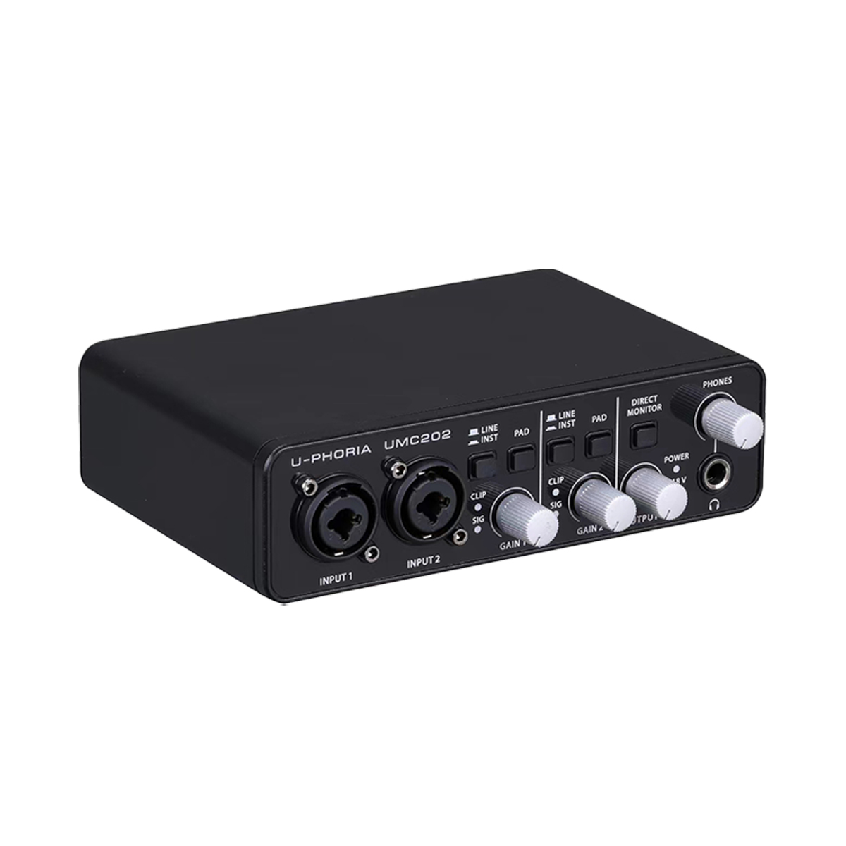 Lydgrensesnitt umc 202 lydkort med monitorering, elektrisk gitar, liveopptak til studiosang, mikro: Plomme