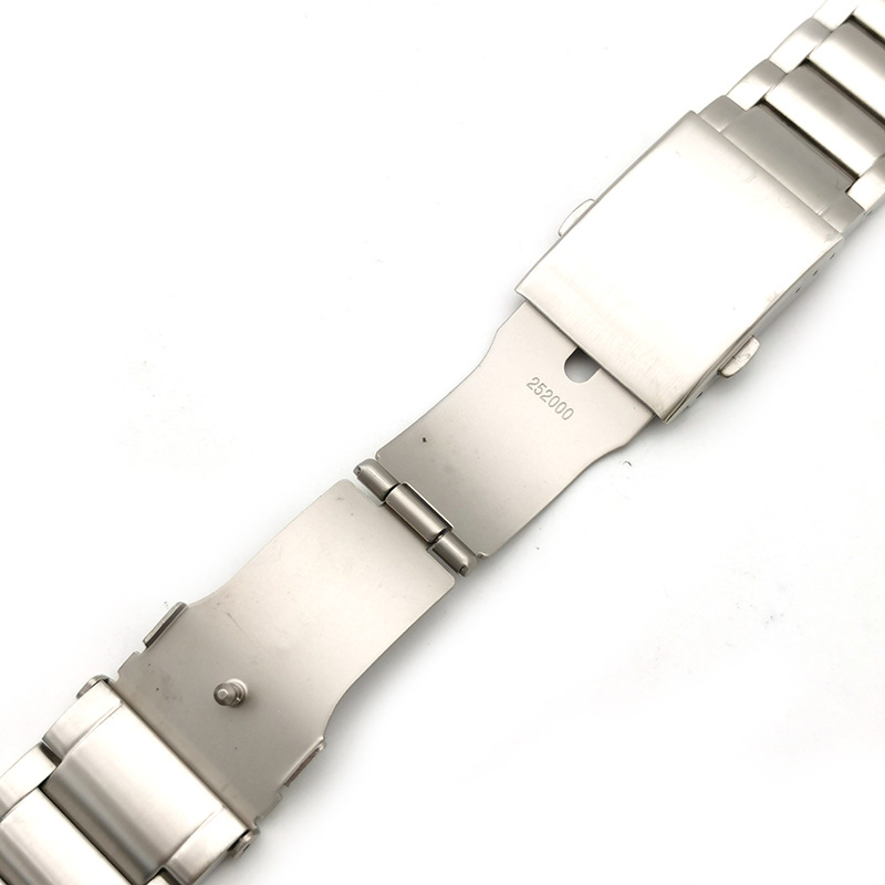 22mm 24mm 26mm 28mm Massives Edelstahl-Uhrenarmband Faltschließe Armband Universal-Armband Uhrenzubehör für Fossil