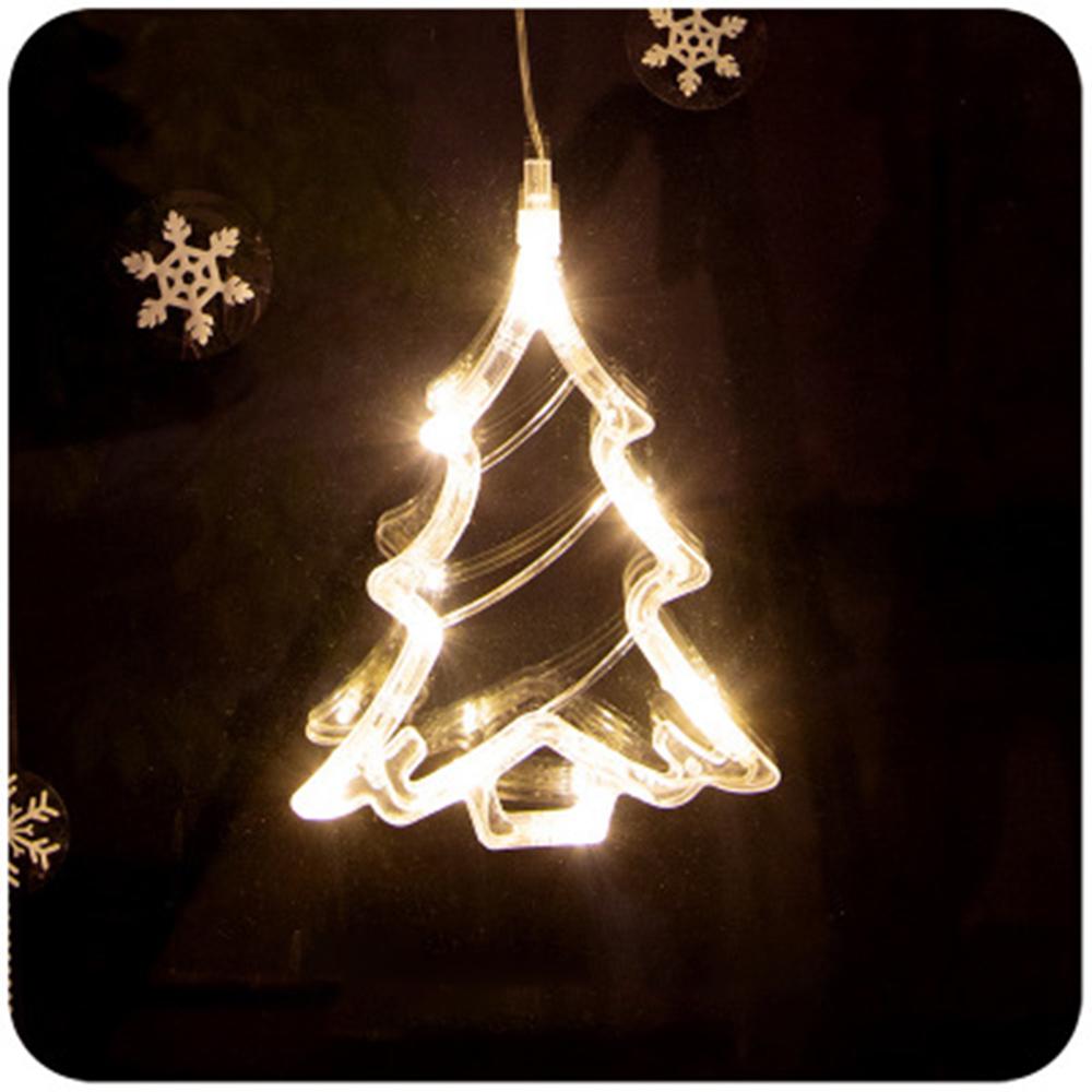 Førte fe lys kranset gardin lampe batteri magt streng lys år julepynt til hjem soveværelse vindue: D