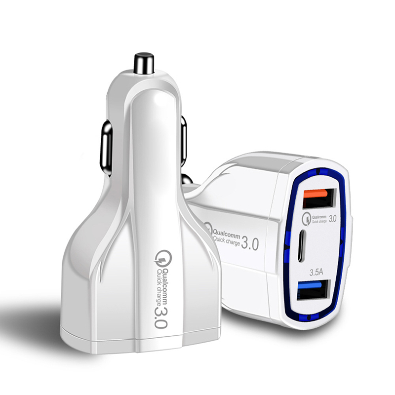 Carica rapida 3.0 Caricabatteria Da auto 5 V 3.5A QC3.0 PD Usb di Tipo C di Ricarica Veloce doppio auto Caricatore Del Telefono mobile per Il Iphone 7 Samsung Xiaomi