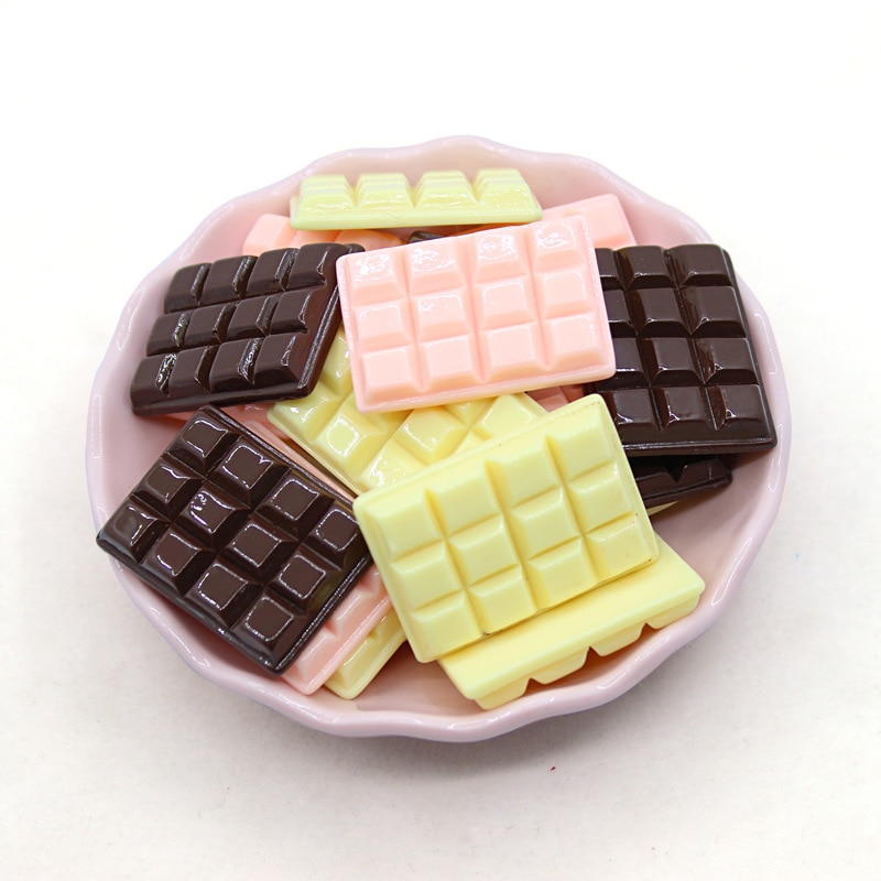 6 Stuks Leuke Mini Simulatie Chocolade Poppenhuis Miniatuur Voedsel Voor Keuken Decoratie