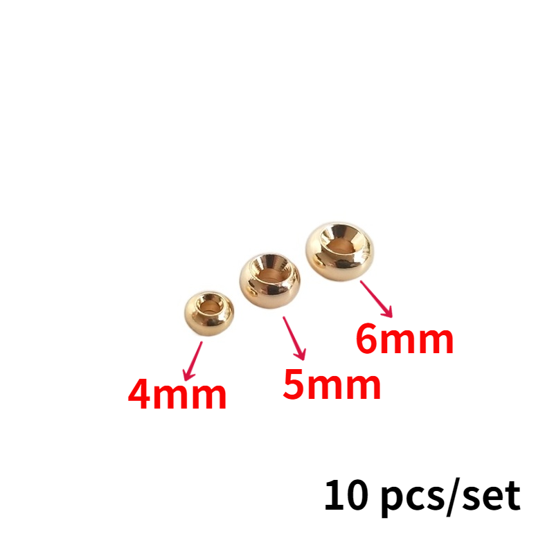 10 Teile/satz Retention Goldenen Kugeln Hohl Bead Reifen Perlen DIY Armband Spacer Perlen String Ornament Verstreuten Perlen Handgemachte: 6mm
