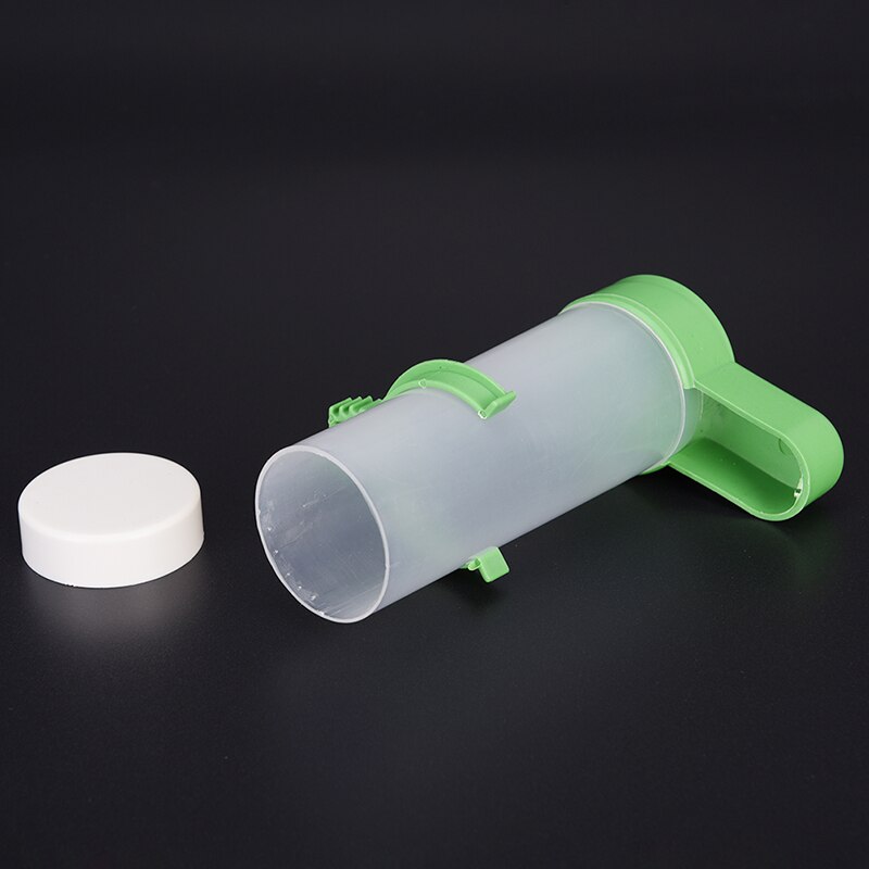 1pc Plastic squirrel bird seed water feeder tube garden indoor outdoor green/ white