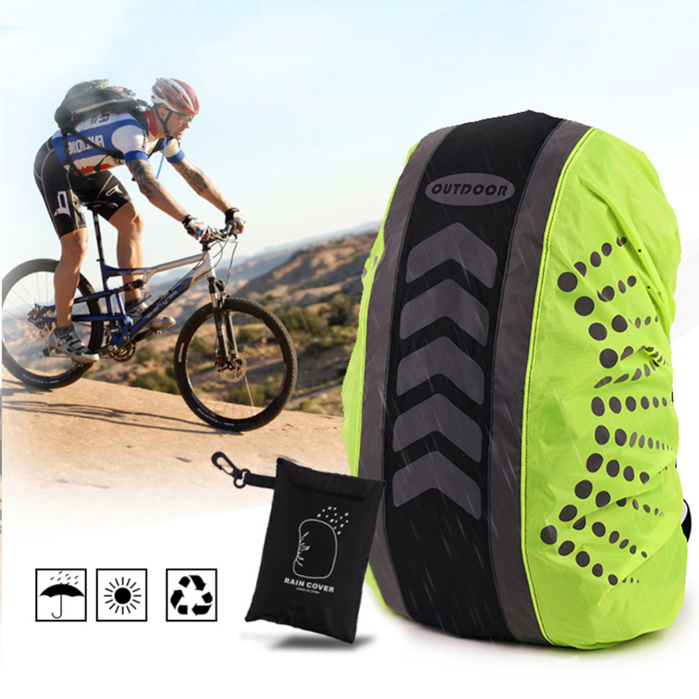Outdoor Multipurpose Waterproof High Visibility Reflective Bag Backpack Rucksack Rain Cover For Fishing Night Riding Sports
