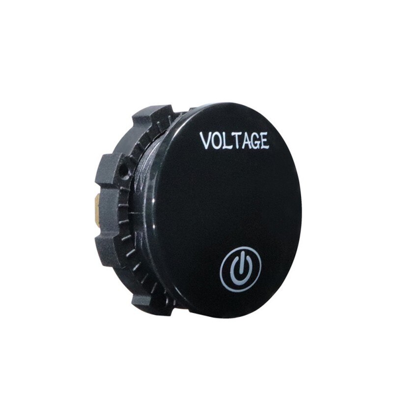 Auto Motorfiets Voltage Meter met Touch Schakelaar Ronde Waterdichte Auto Voltage Meter Boot DC 12-24V LED Panel digitale Voltmeter