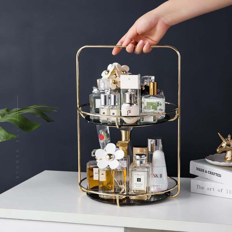 Desktop Cosmetic Storage Combined Skin Care Products Finishing Storage Box Rotatable Cosmetic Box Jewelry Storage Box