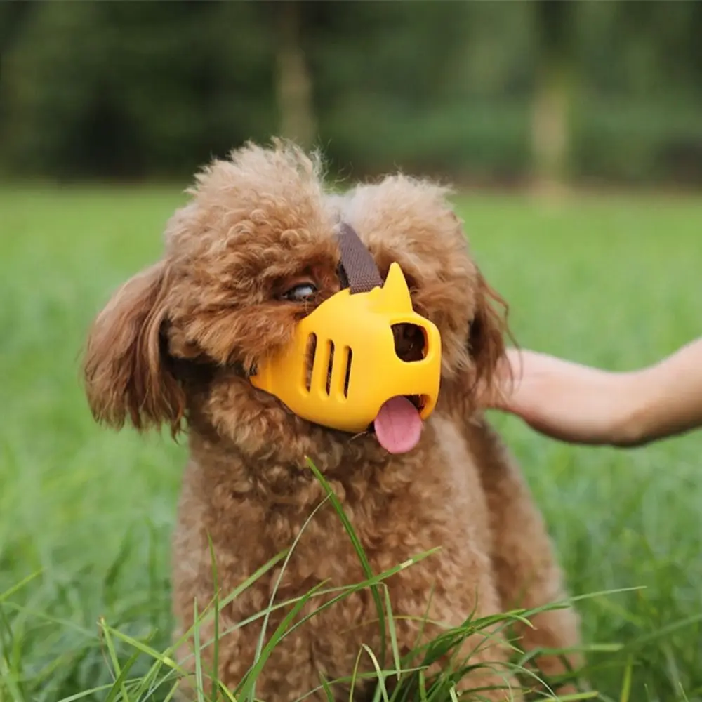 Bozal ajustable para perro, cesta fuerte transpirable de silicona suave para perros pequeños, medianos y grandes, para dejar de morder y masticar