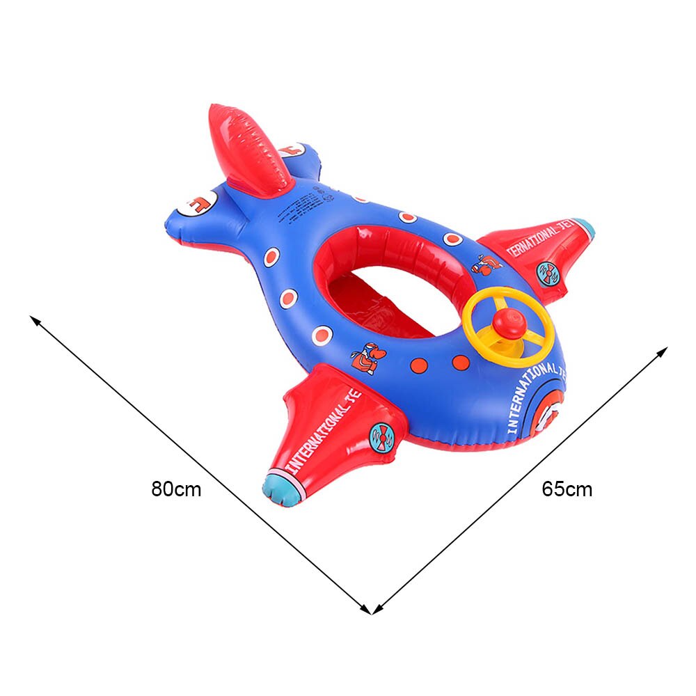 Opblaasbare Kawaii Ringen Zomer Vliegtuig Vorm Baby Opblaasbare Zwemmen Ring Kinderen Zwemmen Float Seat Boot Zwembad Ring J75
