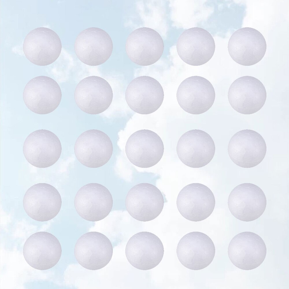 100pcs Foam Ball Useful Practical Stylish Solid Polystyrene Foam Balls White Foam Balls Decorative Foam Balls: Default Title