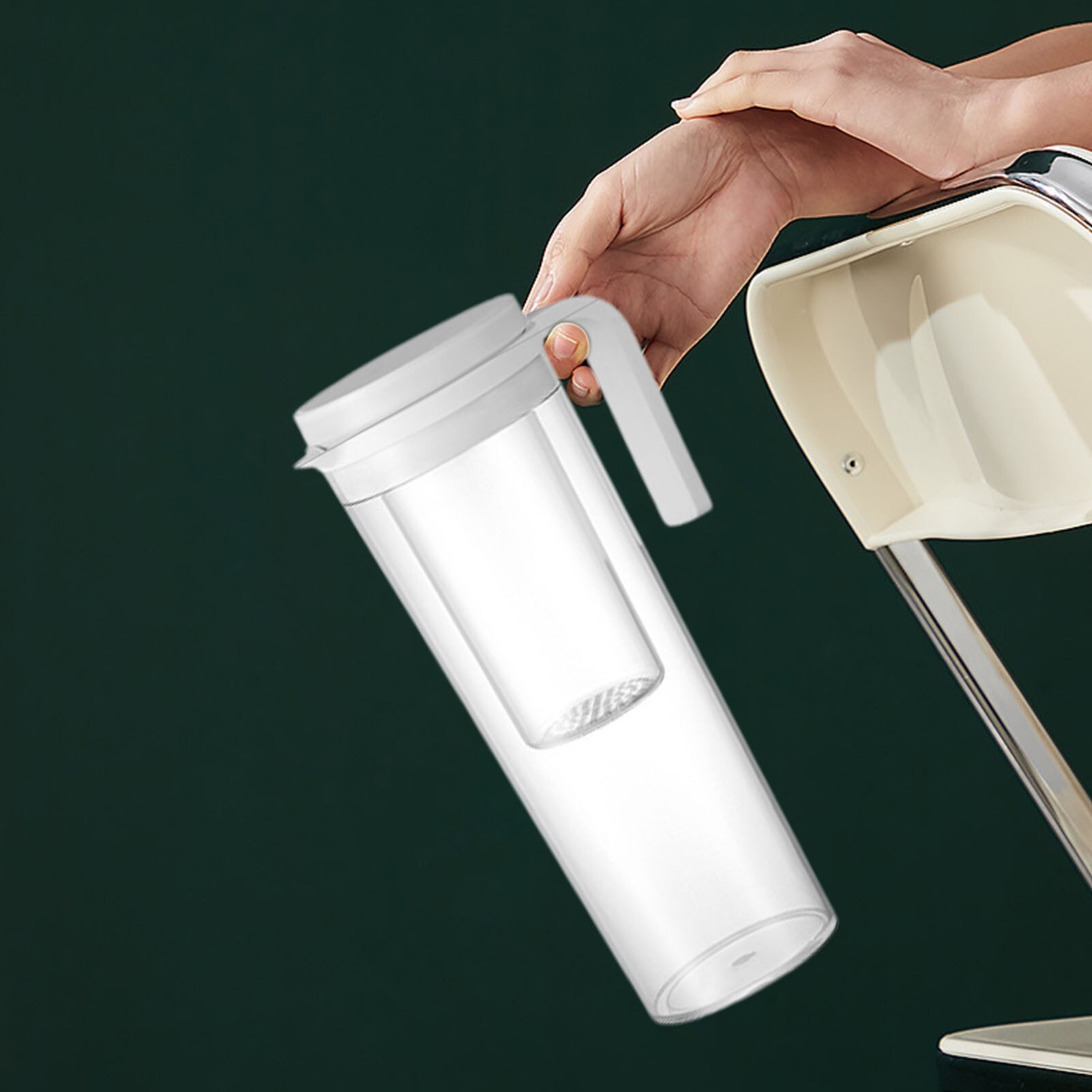 2.5L Cold Water Bottle Kitchen Kettle Jars With Filter Water Pitcher Coffee Tea Pot Transparent Decanter Jug