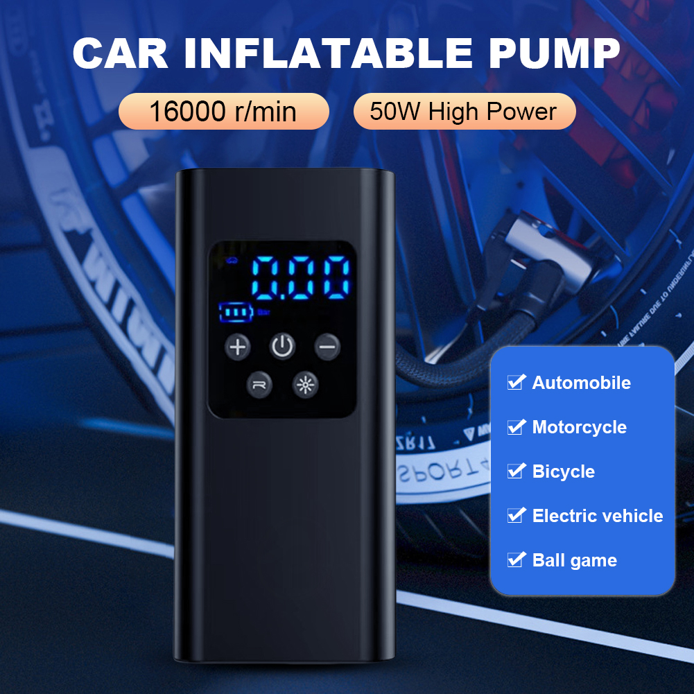 Wireless/Wired Electric Tire Inflator 150PSI Car Tire Inflatable Pump LCD Digital Display Electric Air Compressor with LED Light