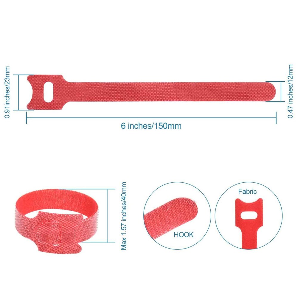 5Pcs Diy Naaien Borduren Accessoires Herbruikbare Kabelbinders 15Cm Verstelbare Zelfklevende Tape Gesp Draad Organisator