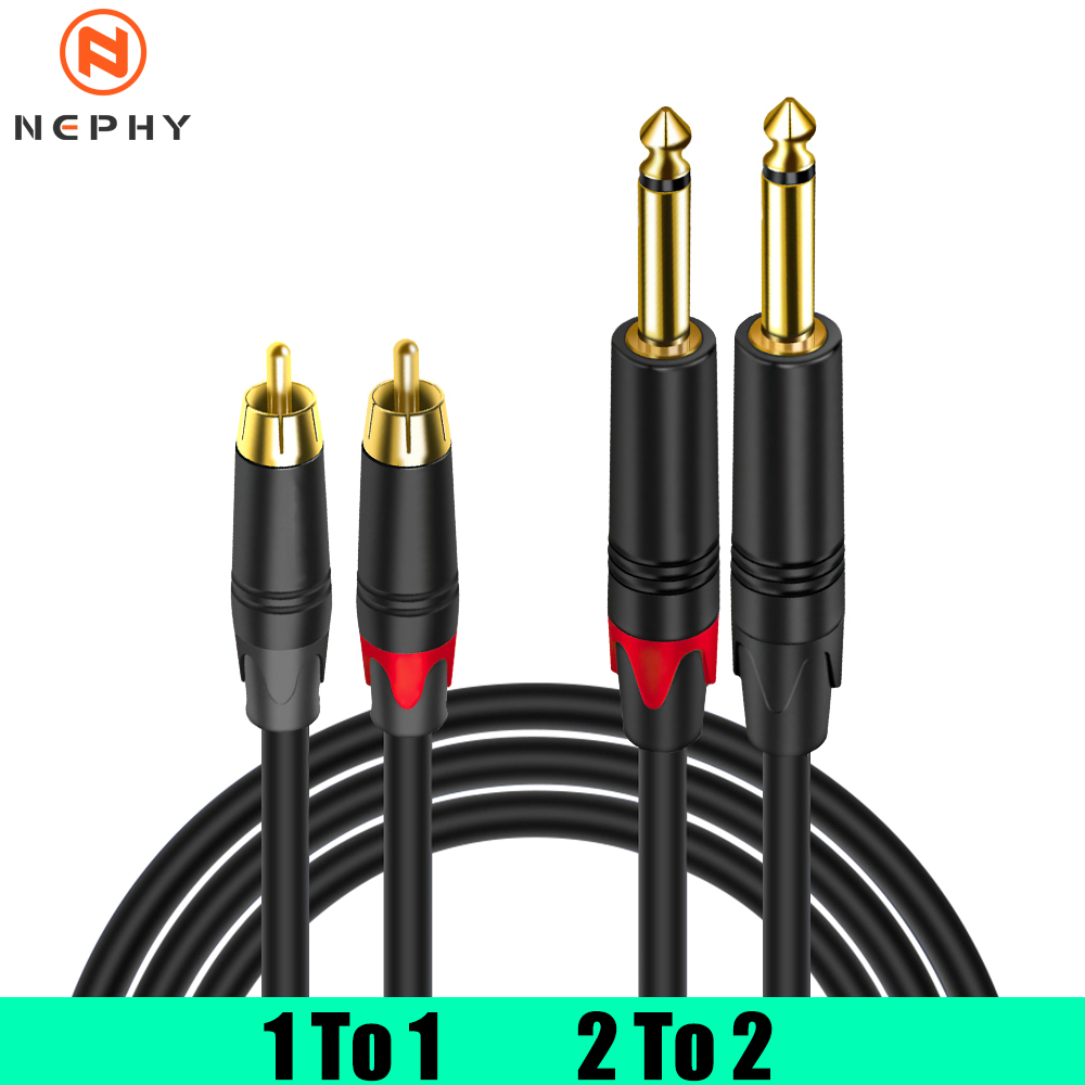 6.35mm Mono Audio Jack Cable (1/4 Inch) For Guitar, Amp, Speaker - 3M, 5M, 10M By JSJ