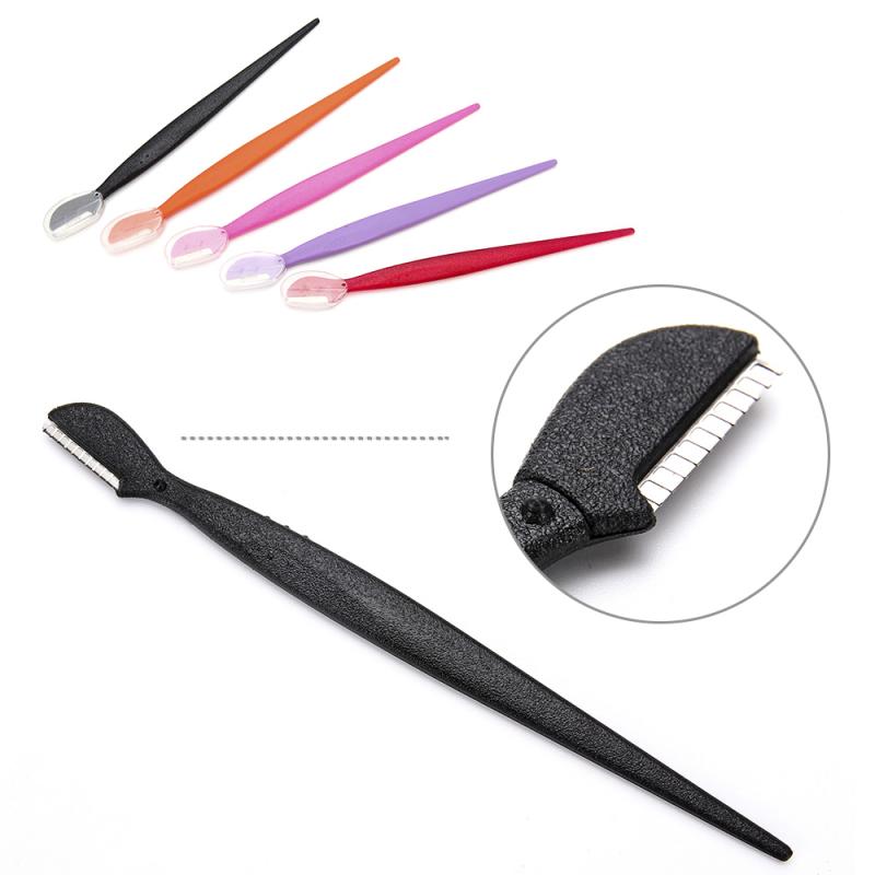 1PCS Eyebrow Trimmer Ordinary Plastic Safety Belt Cap Cover Facial Blade Eyebrow Trimming Stainless Steel Sharp Beauty Razor