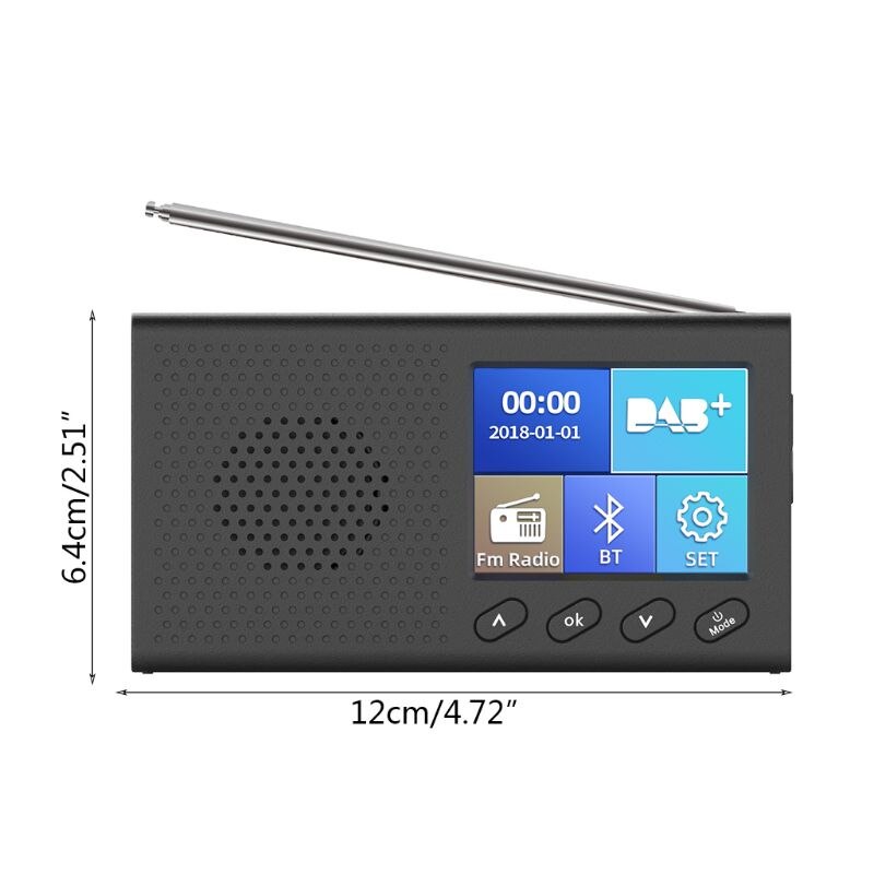 Mini Tragbare DAB Empfänger FM Radio Bluetooth 4,2 Musik-Player Unterstützung 3,5mm Stereo Audio Ausgang Funktion