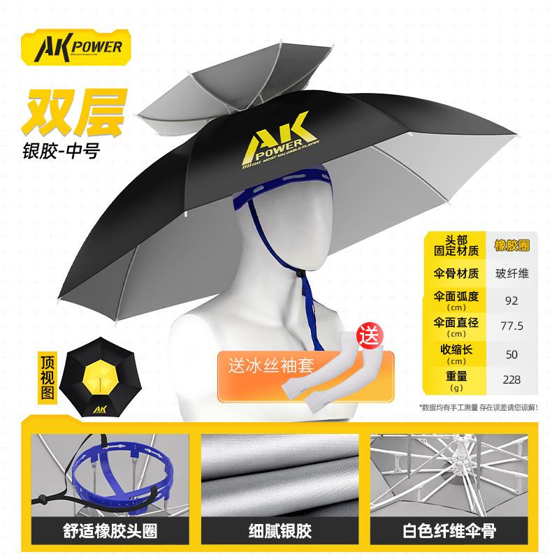 Chapeau parapluie de pêche pliant réglable, grand chapeau imperméable, protection solaire, équipement de jardinage, pare-soleil de golf: Gris foncé