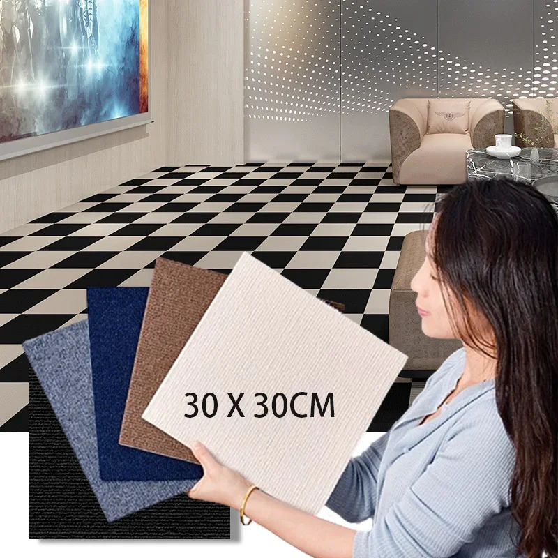 Tapete autoadesivo quadrado 30x30cm, adesivo removível, tapetes para decoração de casa diy, corredor interno