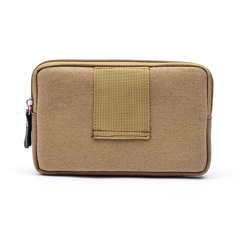 BISI GORO moda zasuwka nosić kieszeń na pasek torba na talię na zewnątrz Porta Tarjetas Heuptas Heren odporna na zużycie płótno portmonetka na telefon