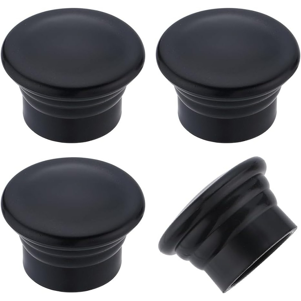 4 Uds. Cubiertas para barras de cortina, remates de cortina negros, tapas de extremos, kit de fabricación decorativa de repuesto para cortinas en forma de columna de plástico de 28mm