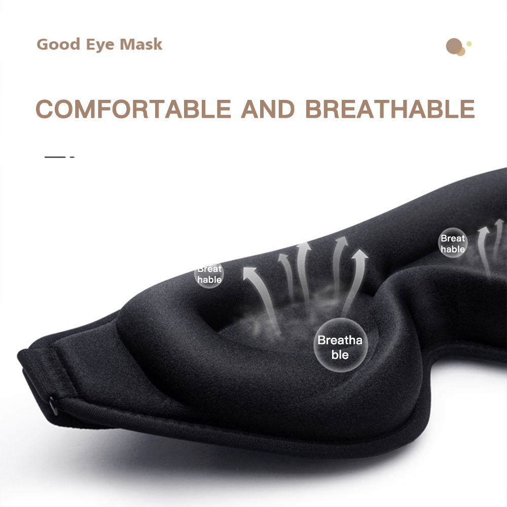 3D Slaapmasker Blinddoek Slaaphulp Oogmasker Zacht Memory Foam Gezichtsmasker Slaapmasker 99% Blockout Light Slaapmasker Eye Cover Patch