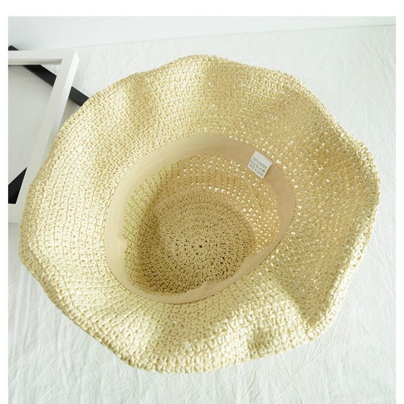 Hopfällbar halmhatt dam sommarutflykt #39 cool hatt havsstrandhatt tidvatten sommarhattar