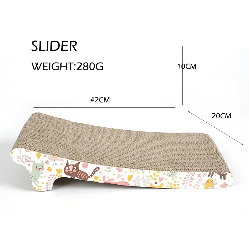 Large Cat Scraper Pet Products Kitten Scratching Protector Grind Claws High Density Corrugated Material Pierce Cat Paws: Slider