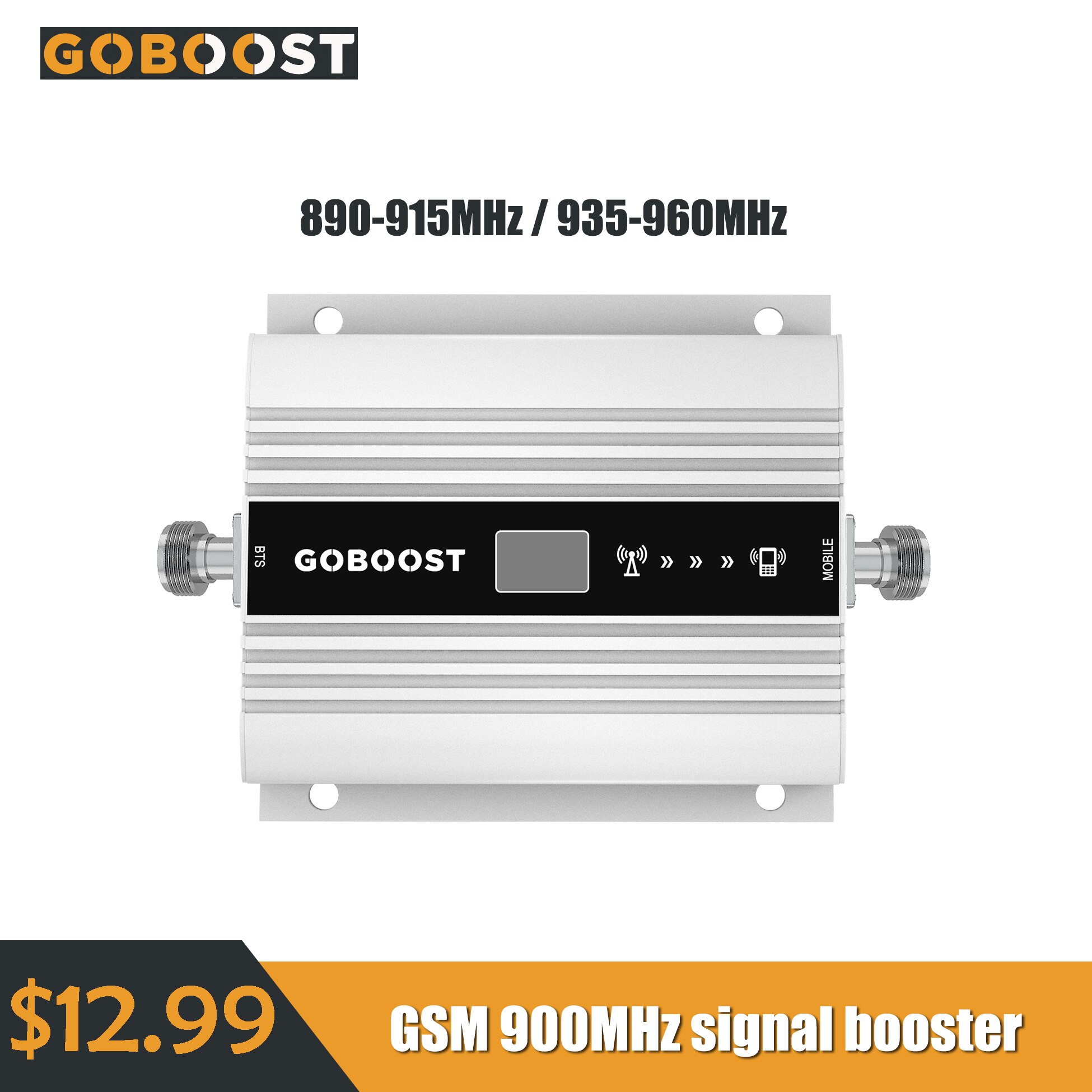 2G Signal Booster GSM 900MHz Band 8 Cell Mobile Phone Signal Booster LCD Display 60dB Gain Cellular Signal Amplifier Repeater