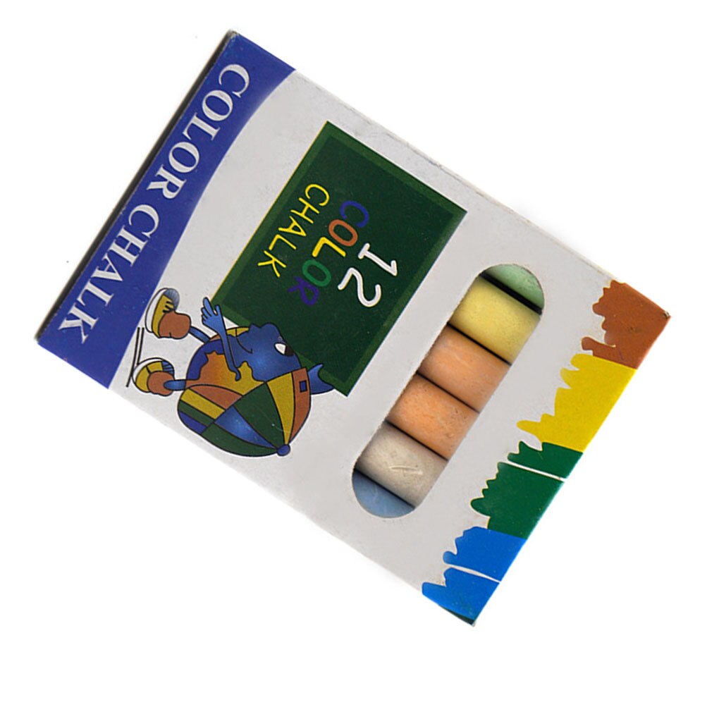 12 pcs/Lot Dustless Teacher Colour Chalk Pen Drawing Chalks For Blackboard Stationary Office