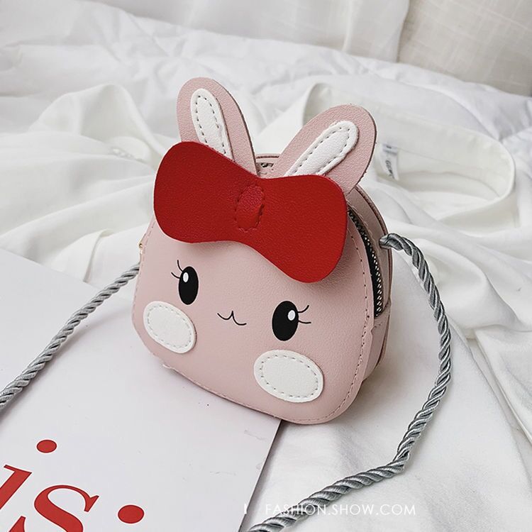 Prinzessin kinder Mini Handtaschen Baby Mädchen PU Leder Kleine Schulter Umhängetaschen Nette Katze Kinder Geldbörse Brieftasche: rabbit B