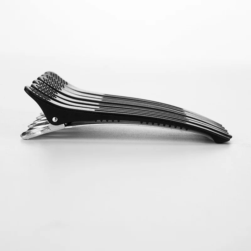 6 stk. alligator hårspenner salong frisørklemmer klips gummi hårseksjoneringsklips krokodille hårnål hårstylingtilbehør