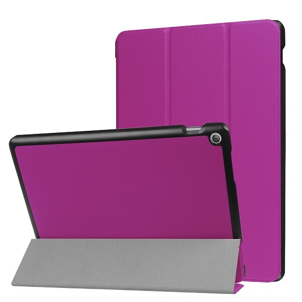 Leren hoes voor asus zenpad 10 z301 mlf  z301ml z301 10.1 " tablet (release) met driehoekige standaard magnetische hoes: Paars