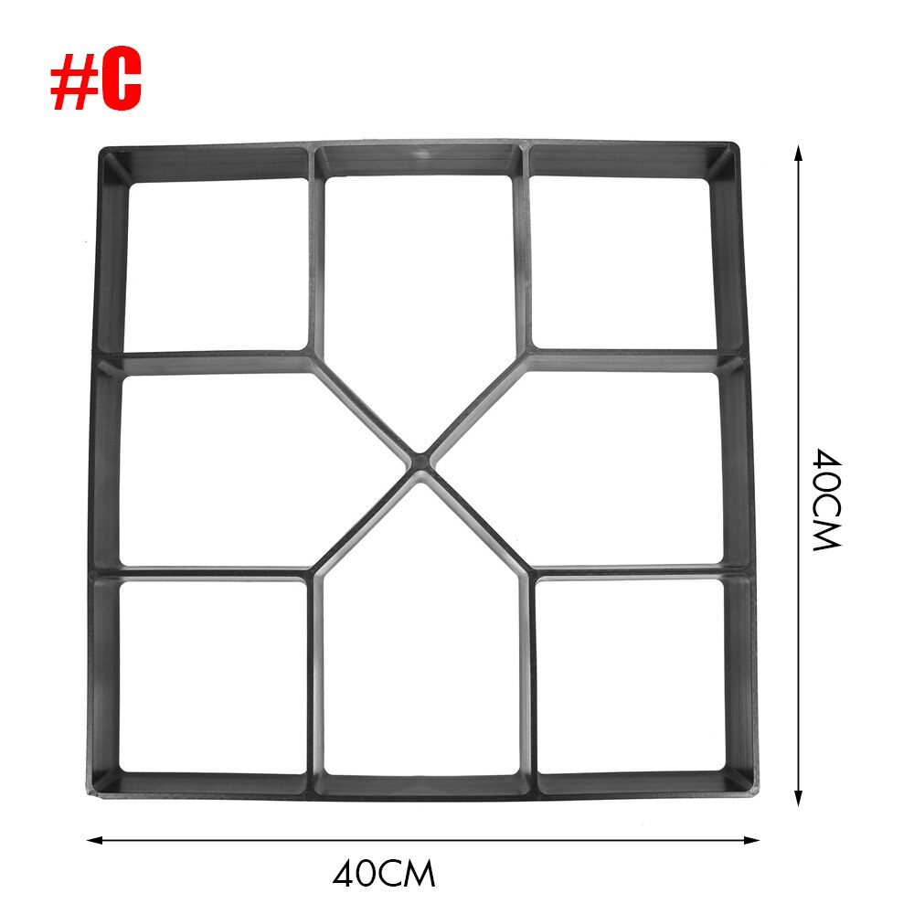 Manually DIY Reusable Concrete Paving Mold Concrete Molds Path Maker Cement Brick Garden Floor Stone Road Pave Pavement Mold: C