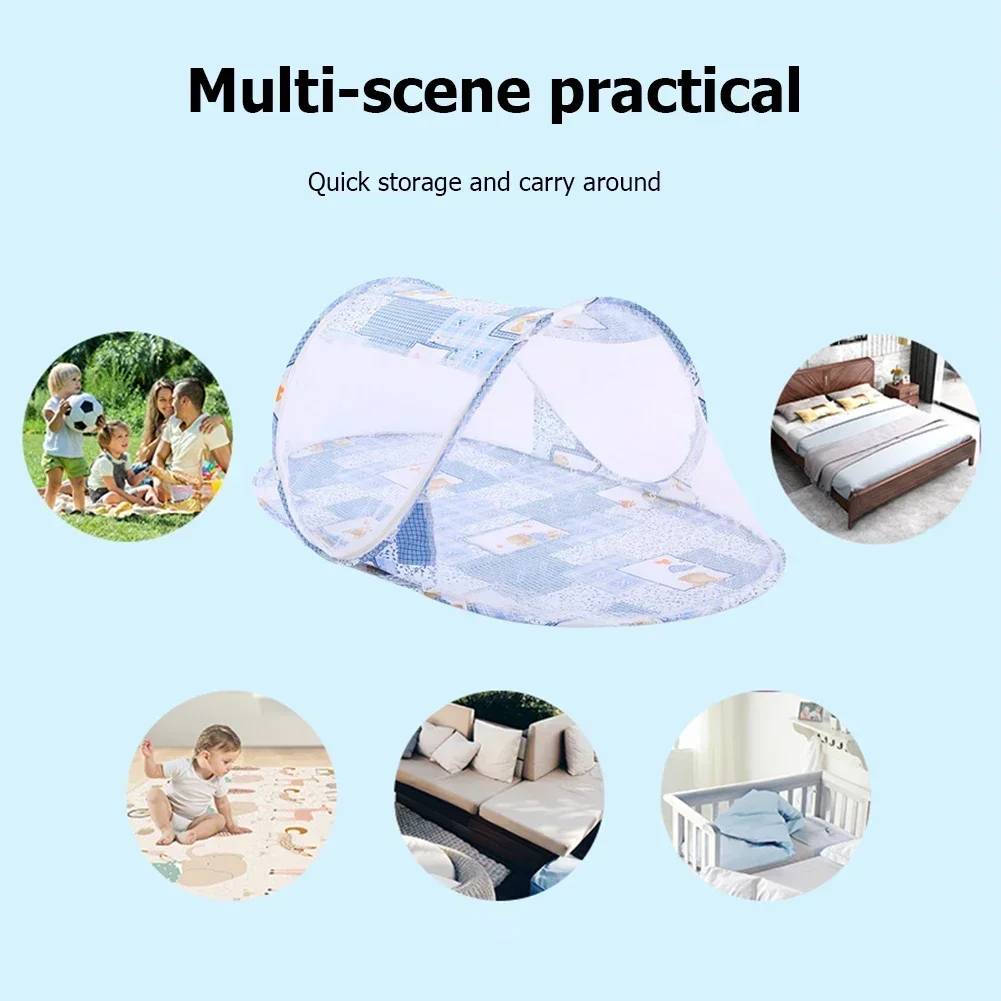 High Density Mesh Children's Mosquito Net Free Installation Portable Mosquito Net Cartoon Boat Shaped Mosquito Net Bed Tent