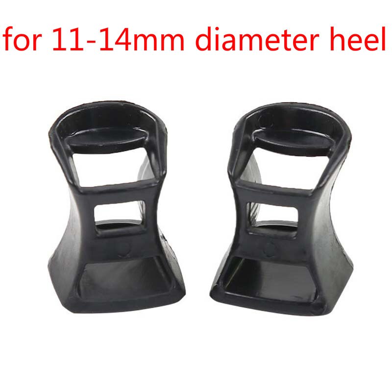 Protector de tacón alto de PVC para tacones de aguja estilo latino, cubiertas antideslizantes para baile, accesorios para zapatos de boda de novia, 1 par: Black L