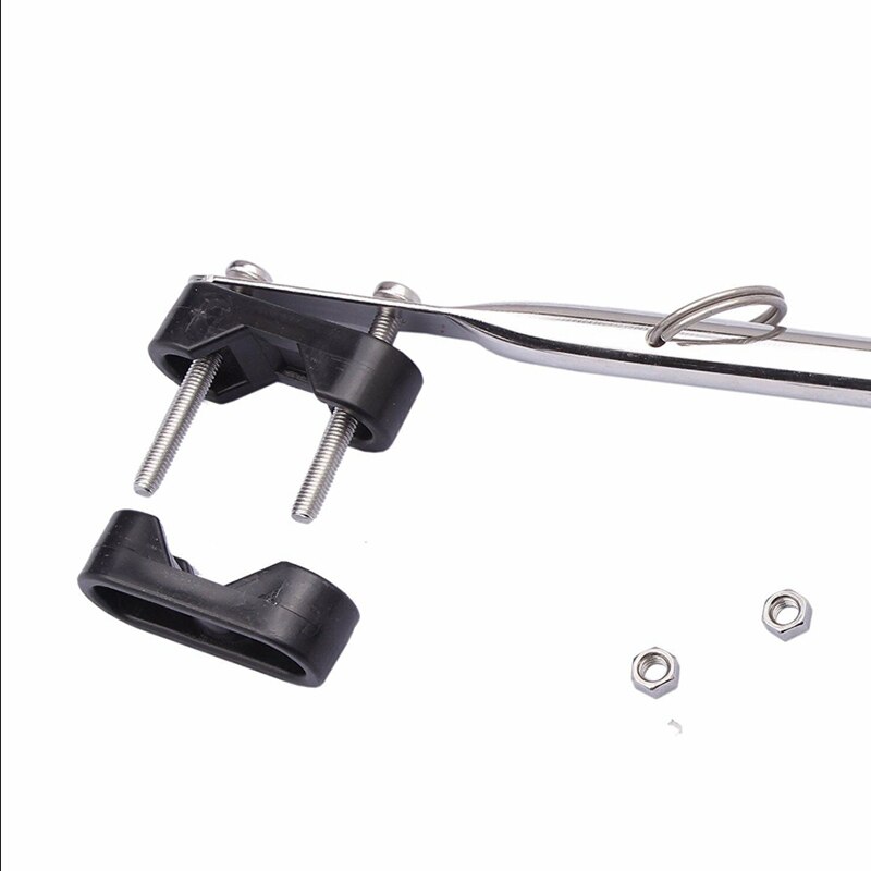 2x 14 tums flaggstångshållare rostfritt stål 7/8 tum 1 tum skenfäste för båt/yacht